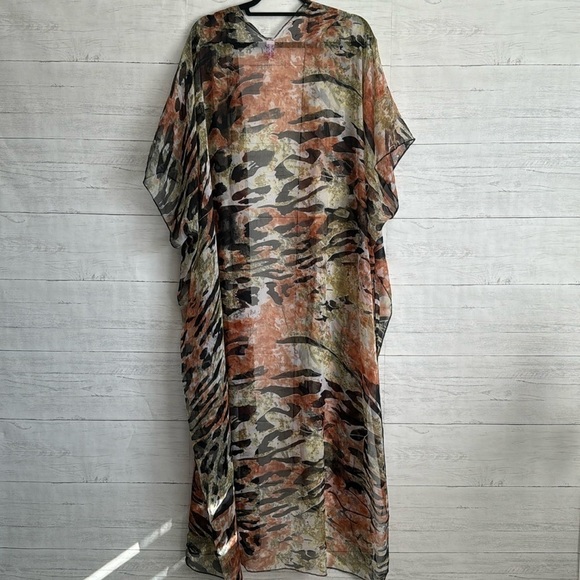 Sunflower Mutiple Color Pattered Long Cardigan | ONE SIZE - Picture 6 of 6